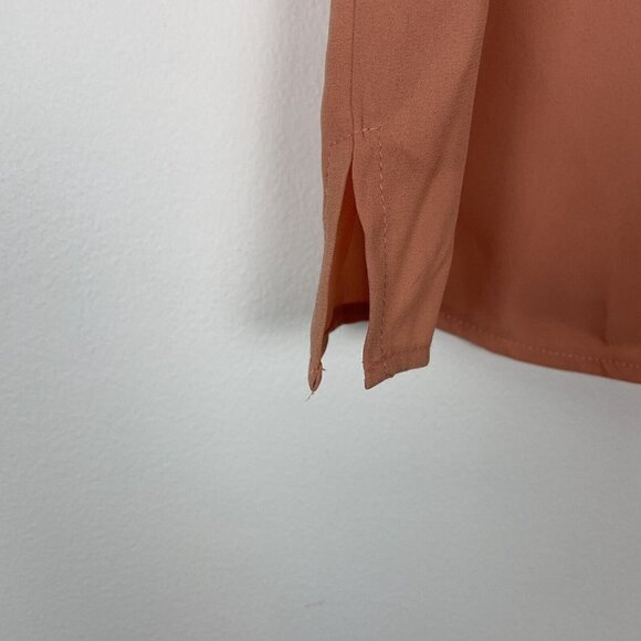 Catherine Women’s Button Up Shirt Peach Semi Sheer Tank Size Large - Picture 6 of 6